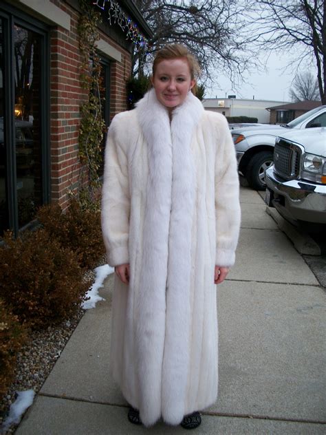 White mink coat 